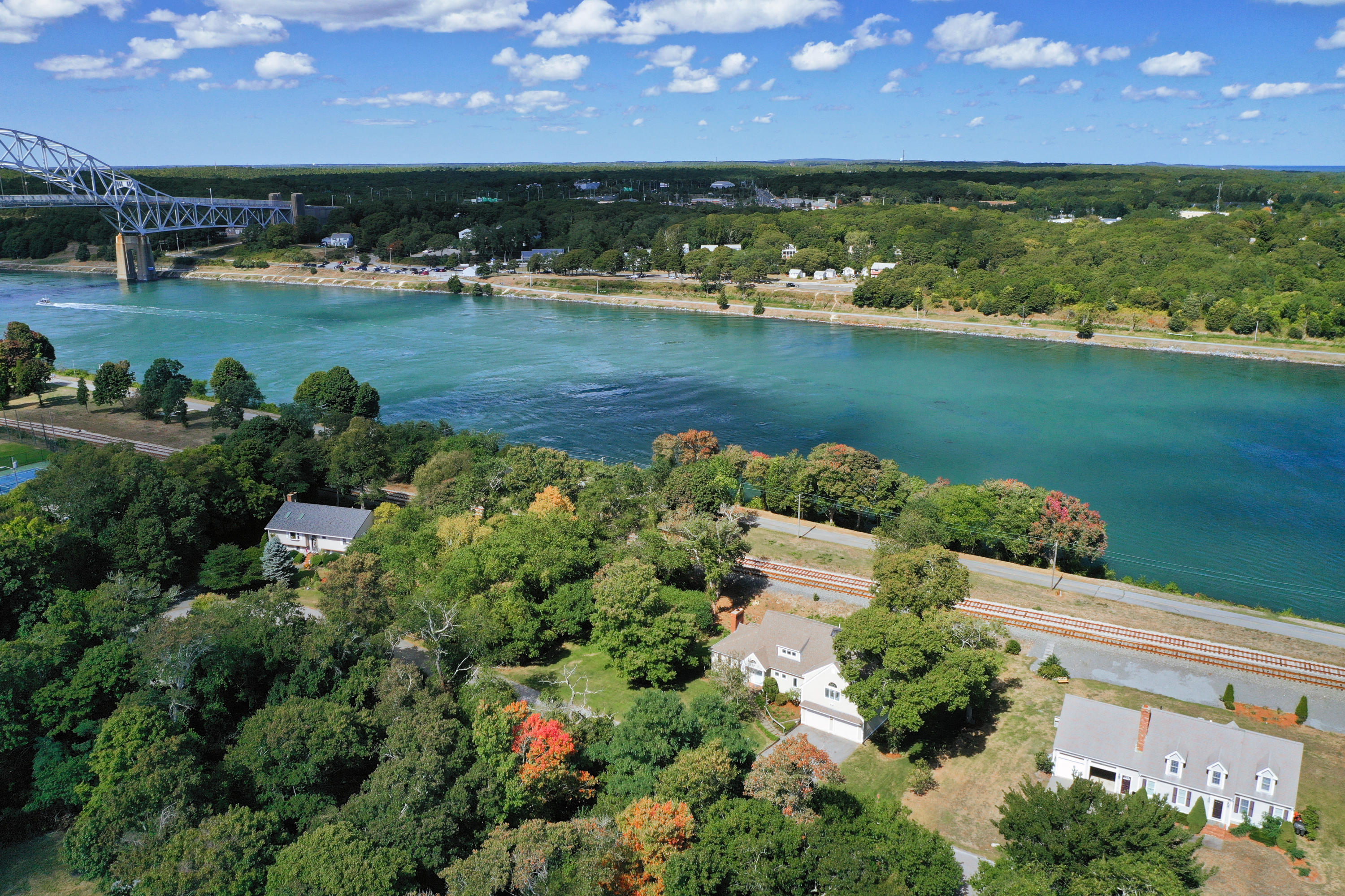 12 Pleasure Point Road Sagamore, MA 02561 - Photo 26 of 29 an aerial view of a houses with a lake view