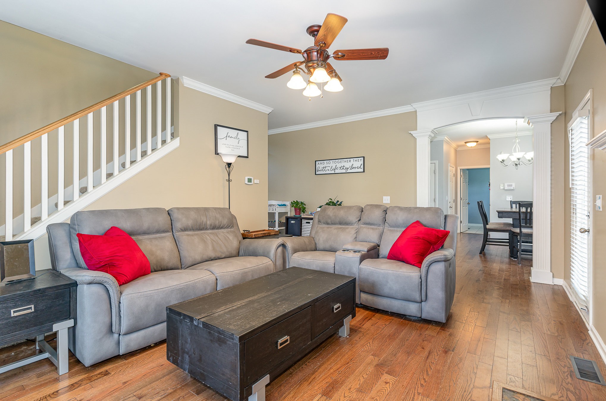 242 Foundry Circle Murfreesboro, TN 37128 - Photo 7 of 26 a living room with furniture and a wooden floor