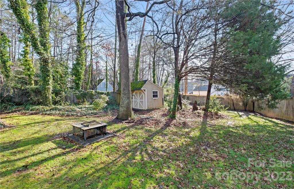 13514 O O'Malley Drive Matthews, NC 28105 - Photo 19 of 20 a view of back yard with trees