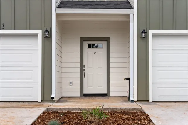 a view of a entryway front of house