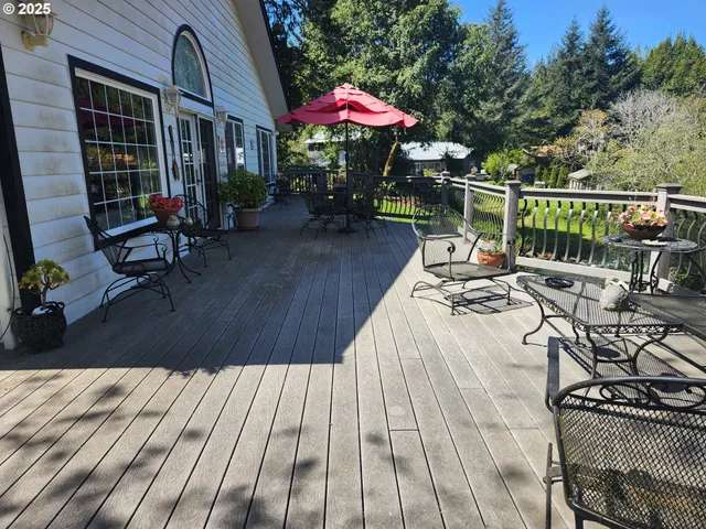 a view of outdoor space yard deck patio and deck
