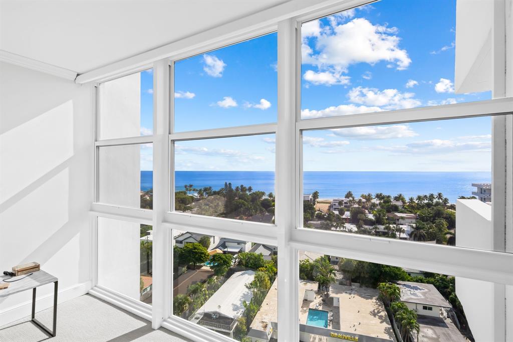 2841 North Ocean Boulevard, Unit 1508 Fort Lauderdale, FL 33308 - Photo 10 of 31 a view of a glass door with a view of the balcony