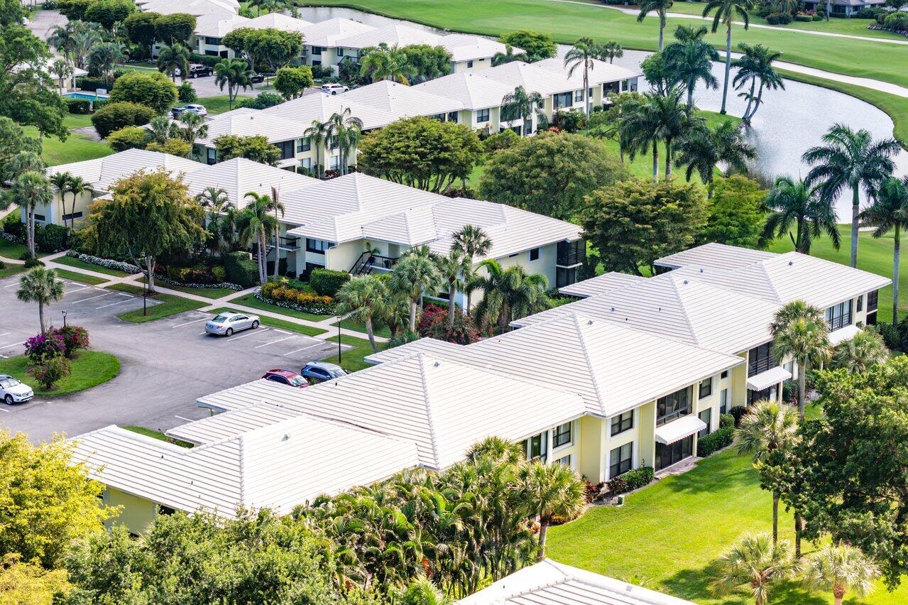 3675 Quail Ridge Drive, Unit BOBWHITE B Boynton Beach, FL 33436 - Photo 35 of 48 an aerial view of residential house with outdoor space and swimming pool