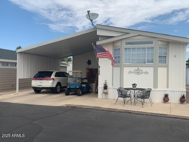 a car parked in front of house