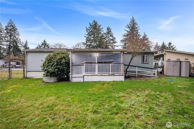 a house view with a garden space