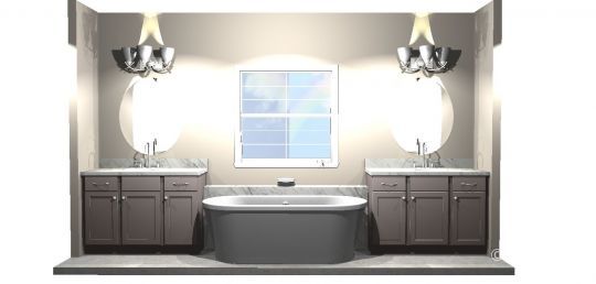 1118 Via Flore Way Ridgecrest, CA 93555 - Photo 6 of 7 a bathroom with a sink vanity granite and a mirror