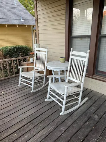 a view of outdoor space with seating space