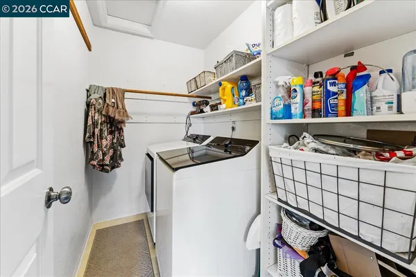 a room with storage and utility