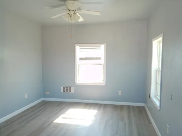 an empty room with a window