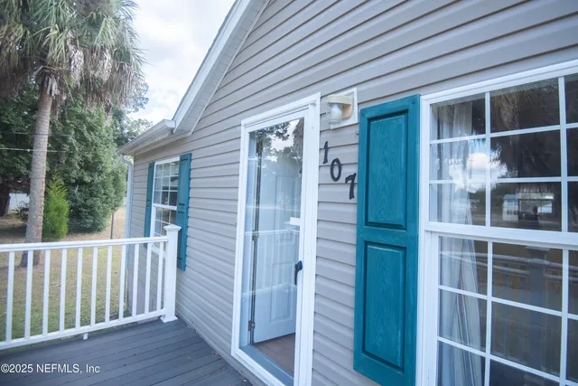 a view of a balcony door