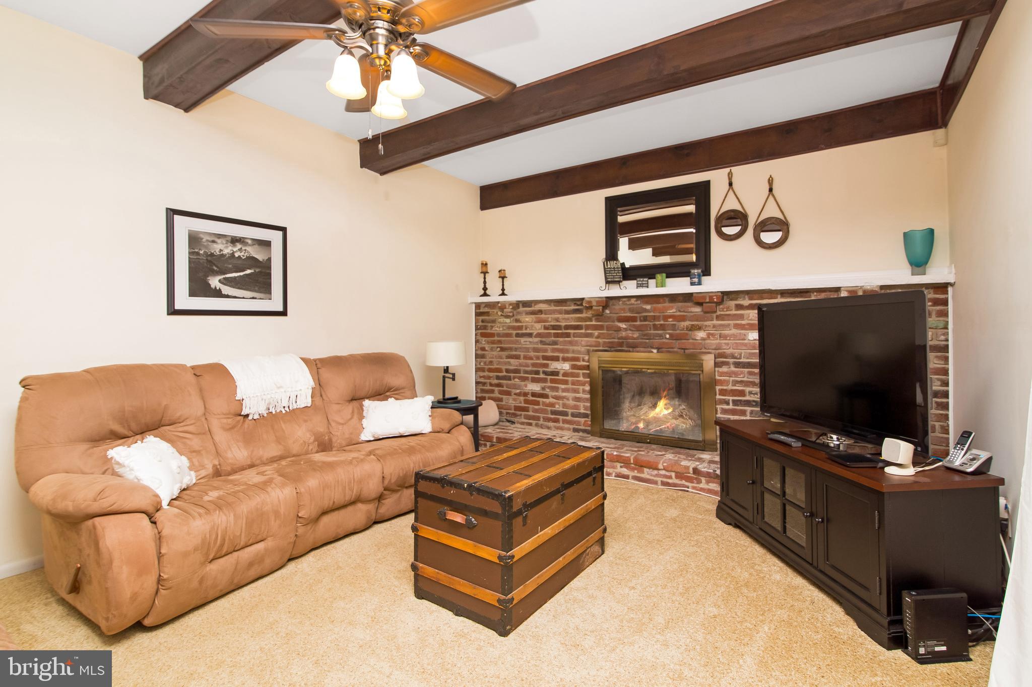 414 St David Drive Mount Laurel, NJ 08054 - Photo 10 of 34 Step Down, Great Rm, Gas Brick Fireplace & Mantel