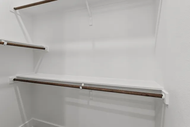 a close up view of racks on the wall