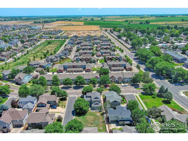 an aerial view of multiple house