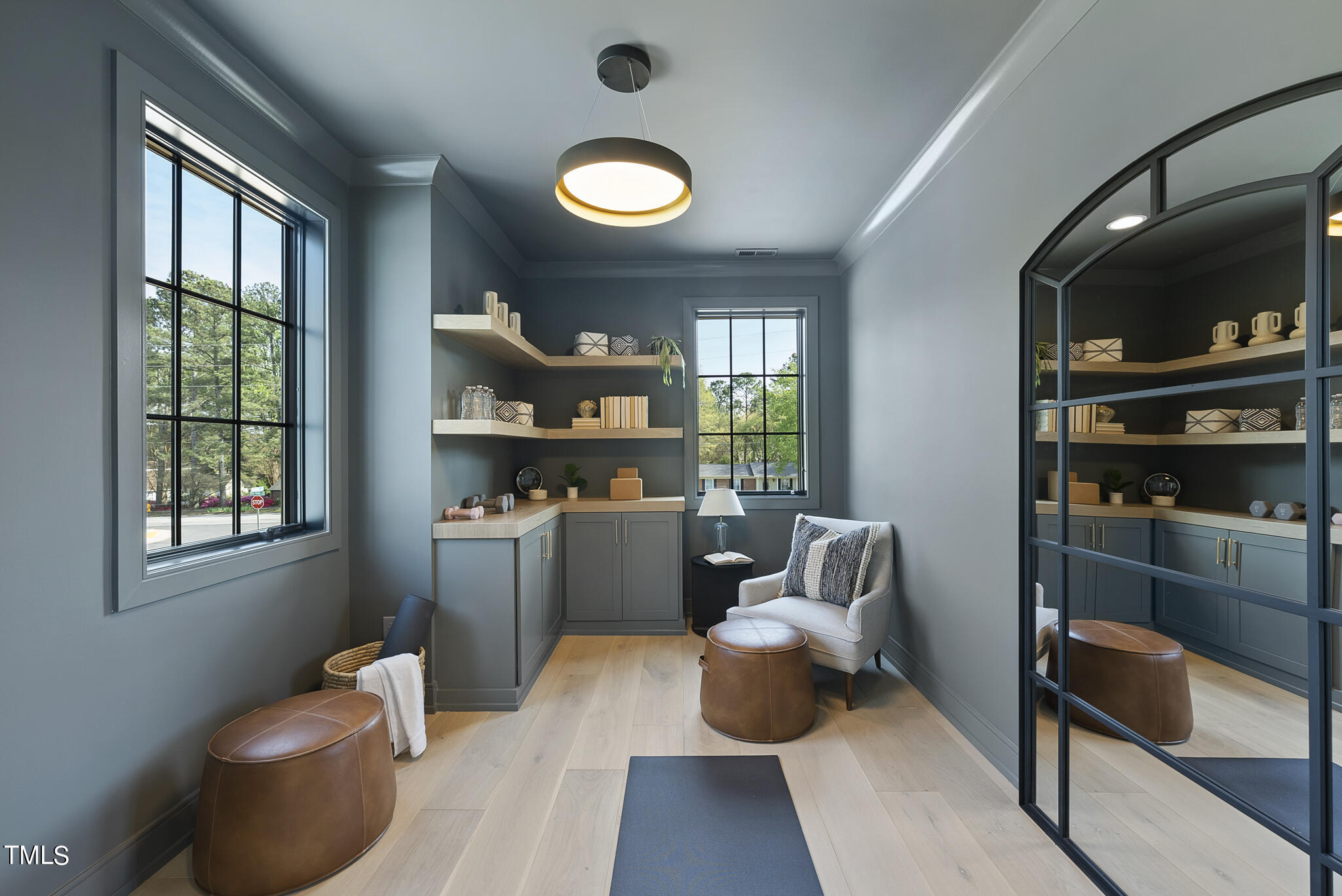 3305 Founding Place Raleigh, NC 27612 - Photo 25 of 100 a living room with furniture and a flat screen tv