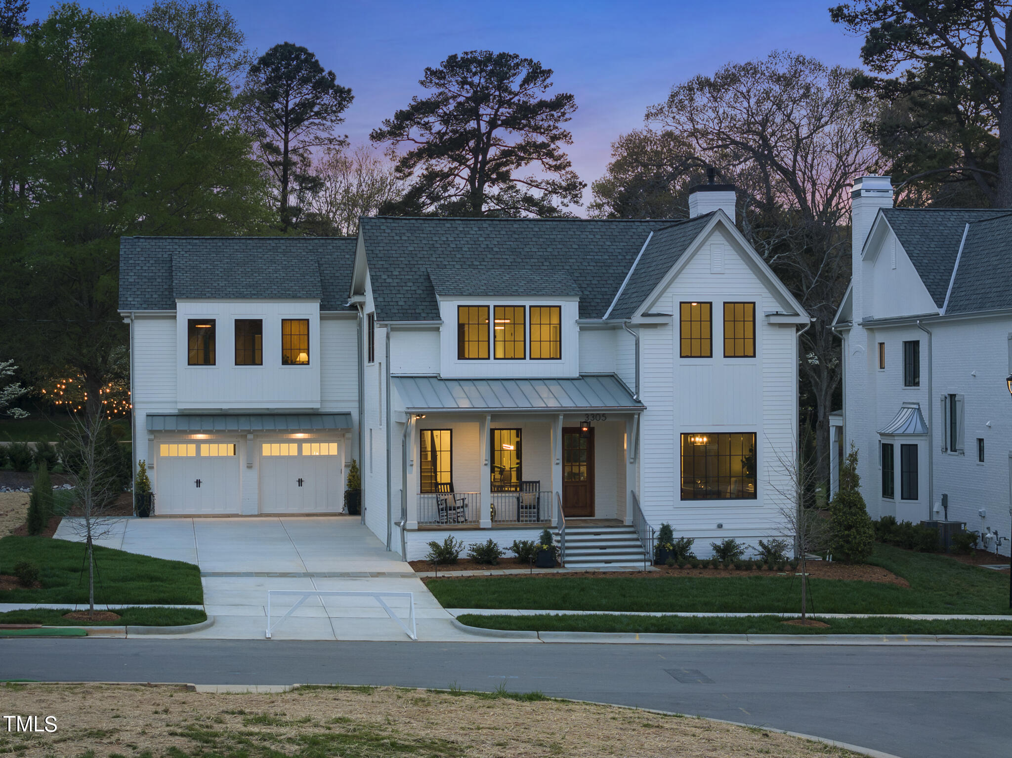 3305 Founding Place Raleigh, NC 27612 - Photo 86 of 100 a front view of house with yard and green space