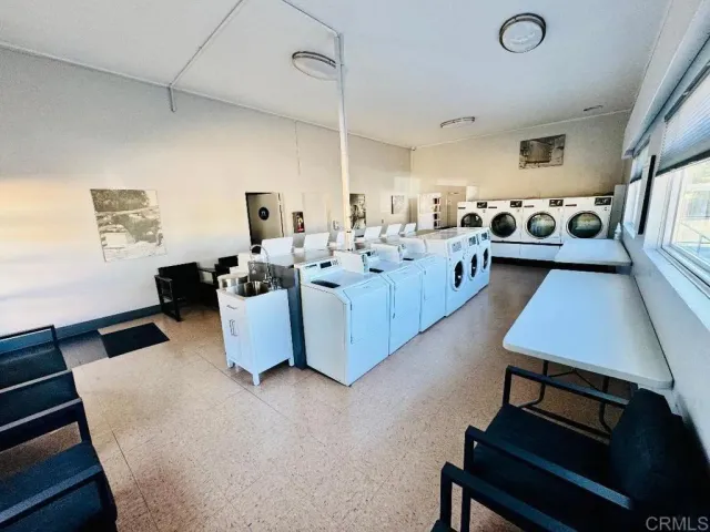 a view of the balcony