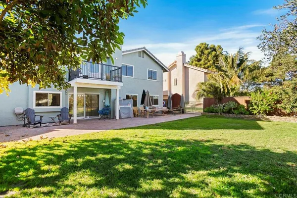 a view of a house with a patio