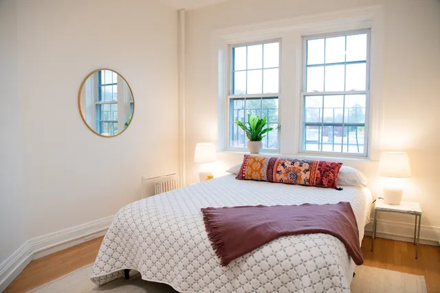 a front view of a building