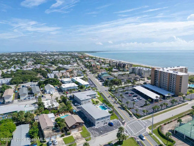 an aerial view of a city