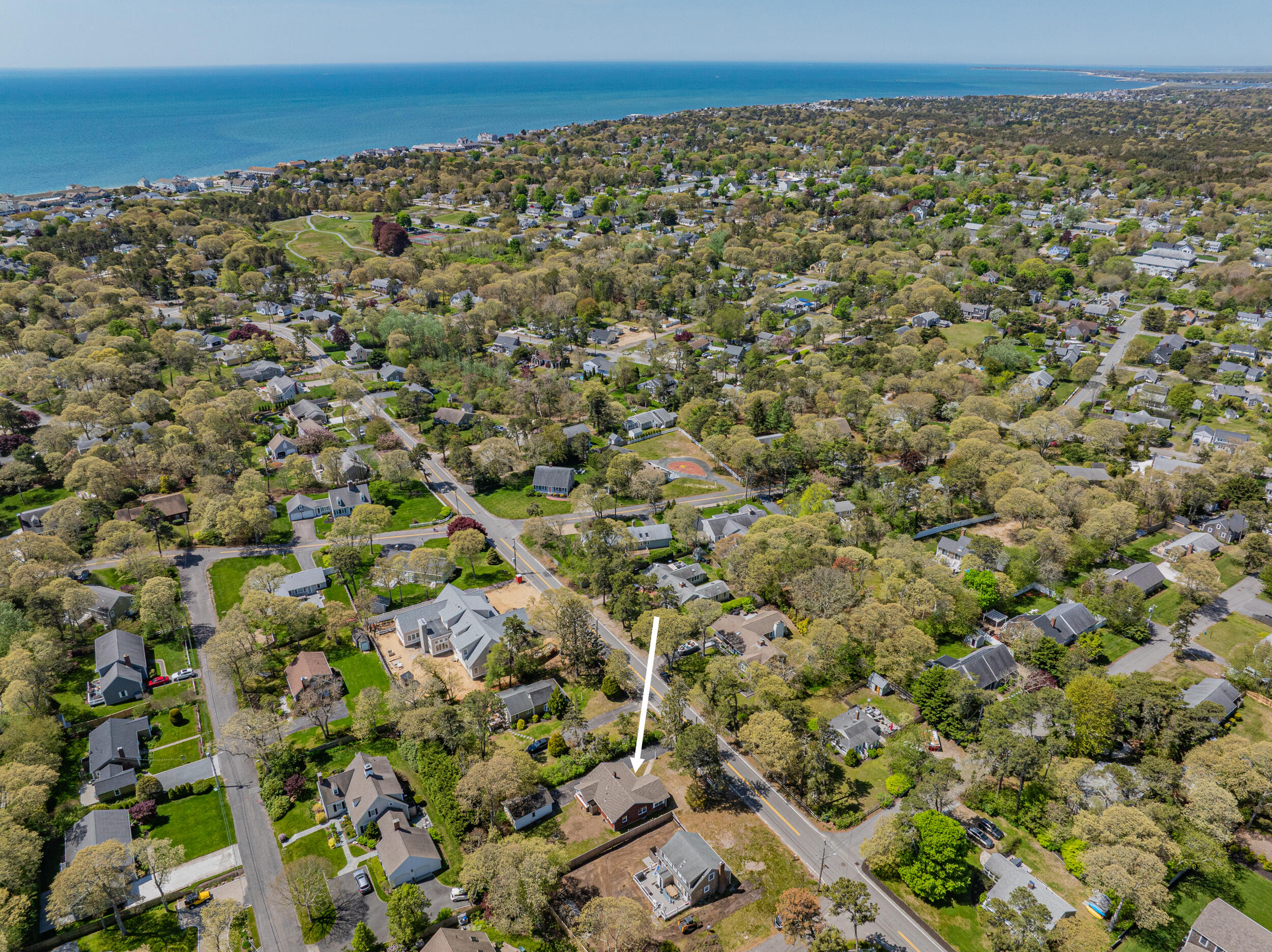 129 Belmont Road West Harwich, MA 02671 - Photo 23 of 27 an aerial view of a houses with a yard