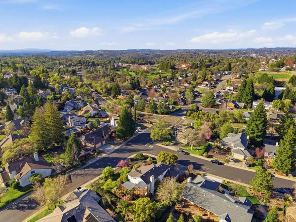 an aerial view of a city