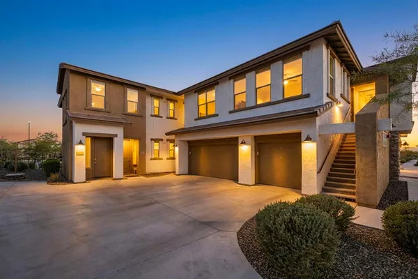 a front view of a house