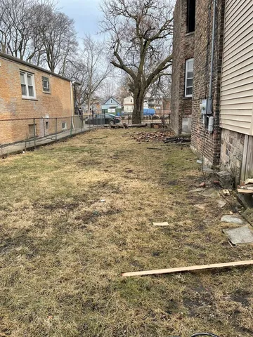a brick building with a large windows
