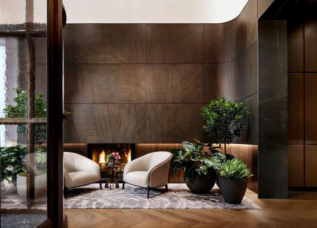 a house view with a seating space