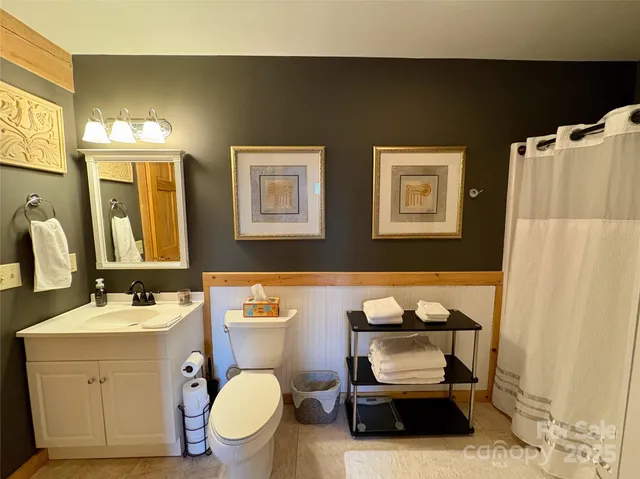 a bathroom with a toilet a sink and a mirror