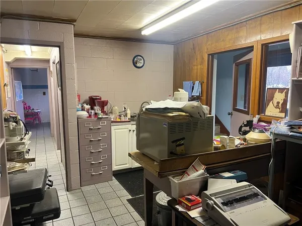 a room with storage and utility