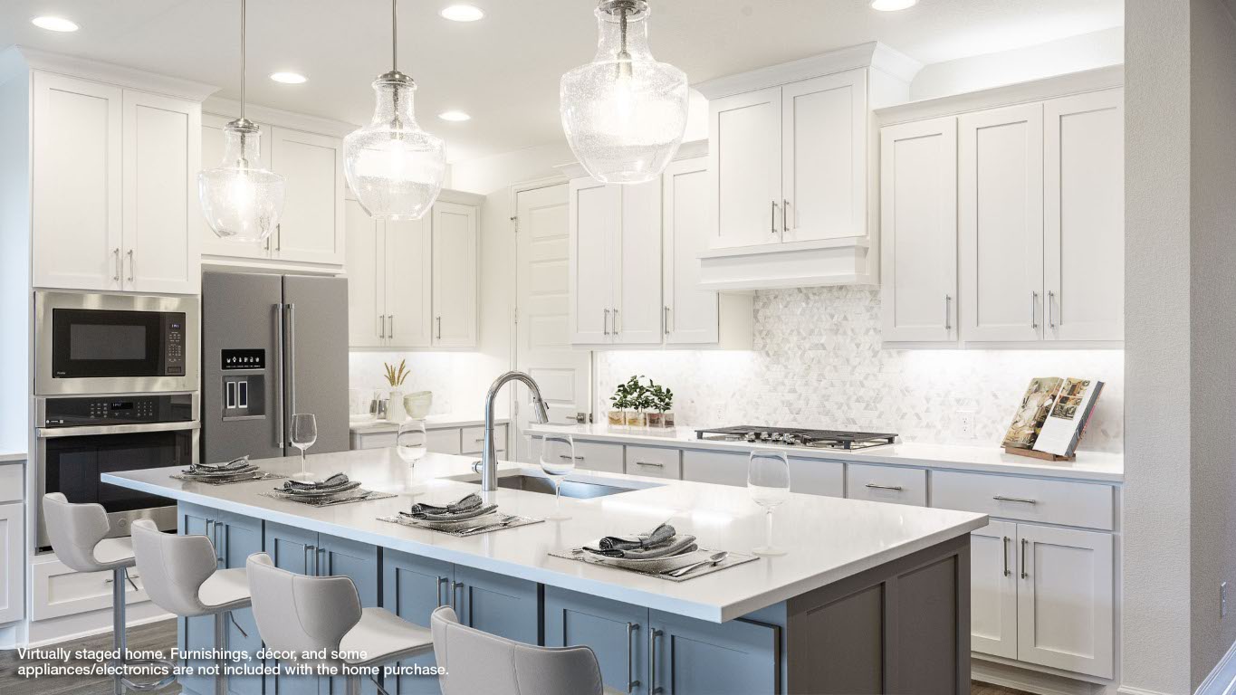 1517 Rodeo Ridge Drive Georgetown, TX 78628 - Photo 3 of 39 a kitchen with a sink stove and refrigerator