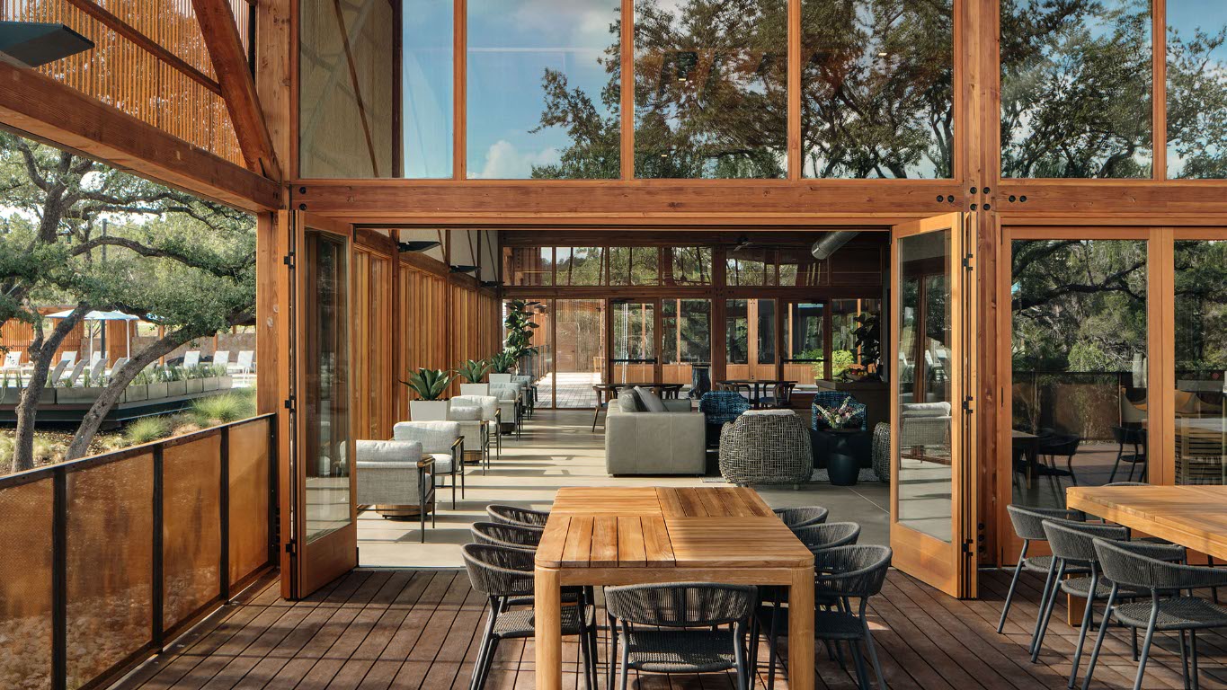 1517 Rodeo Ridge Drive Georgetown, TX 78628 - Photo 33 of 39 a view of a patio with table and chairs potted plants with wooden floor and fence