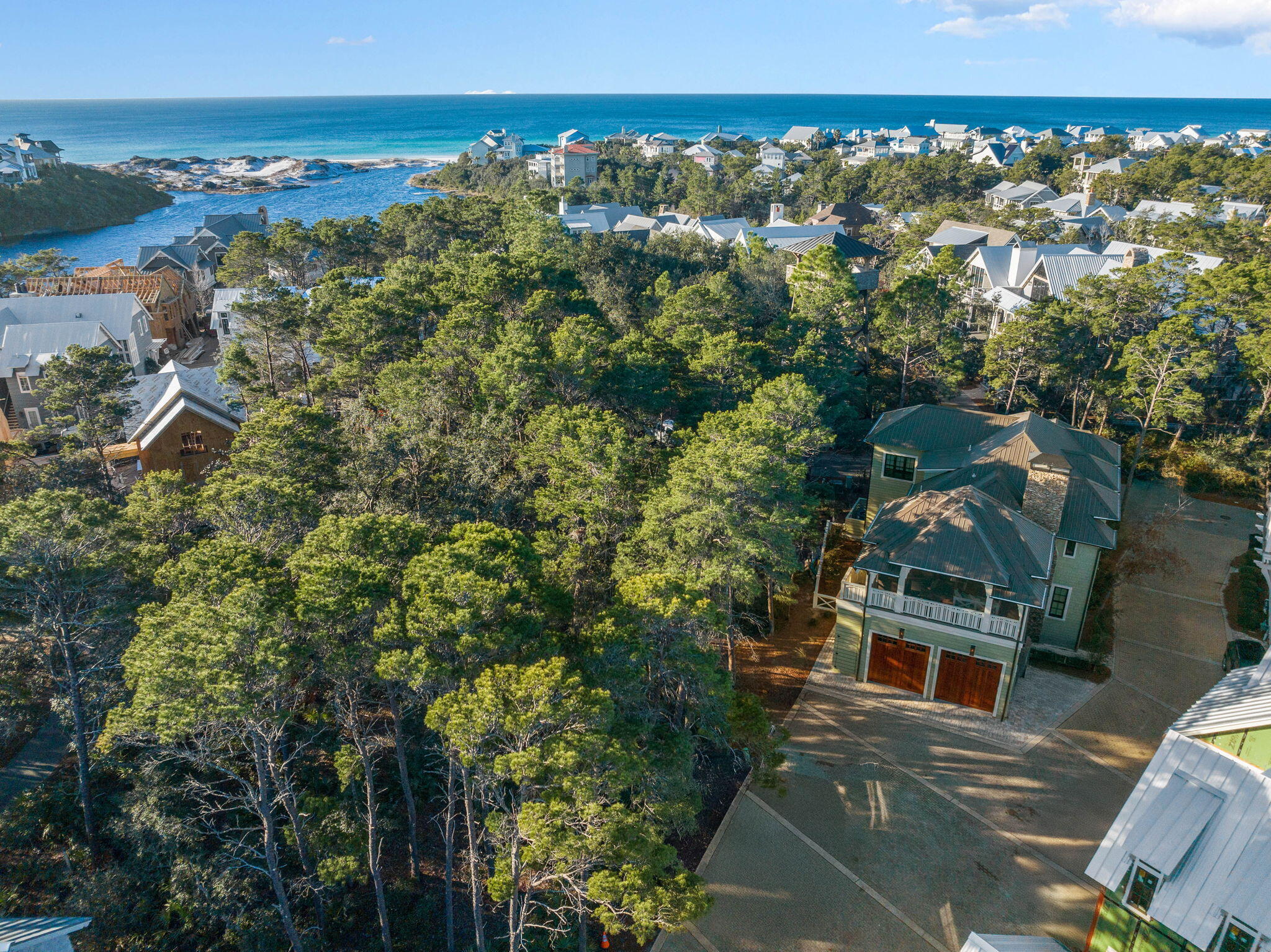 7-6 Cedar Post Road Santa Rosa Beach, FL 32459 - Photo 29 of 37 an aerial view of a house with a lake view