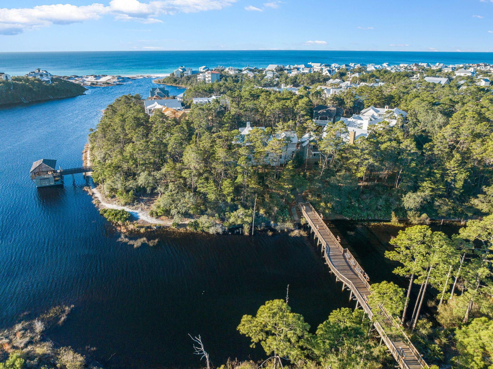 7-6 Cedar Post Road Santa Rosa Beach, FL 32459 - Photo 32 of 37 a view of a lake with a city