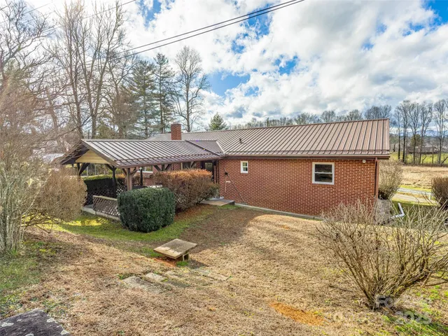 a backyard of a house