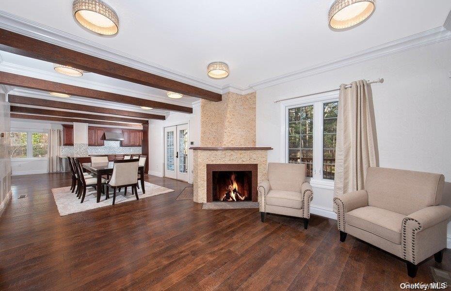 9 Tower Hill Road Shoreham, NY 11786 - Photo 5 of 41 Addl sitting off Dining Room with fireplace