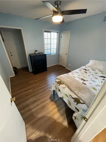 a view of a garage with storage