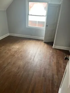 an empty room with a window