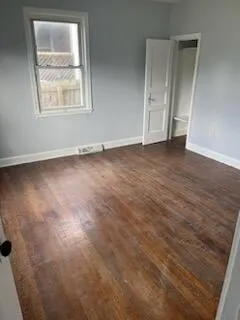 an empty room with a window