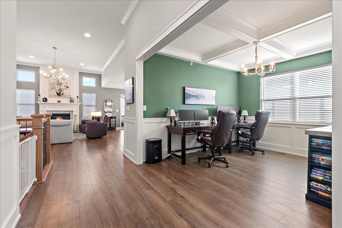 1330 Lacoma Drive Lockport, IL 60441 - Photo 5 of 36 a view of a dining room with furniture window and wooden floor