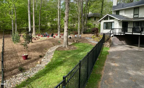a view of outdoor seating space