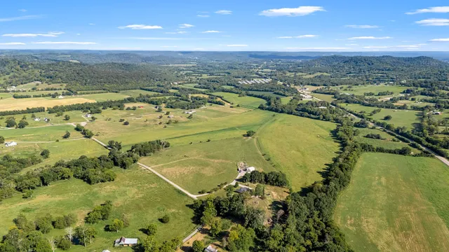 a view of a lake in middle of the town