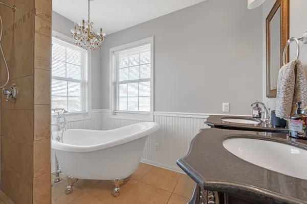 a bathroom with a sink and a bathtub
