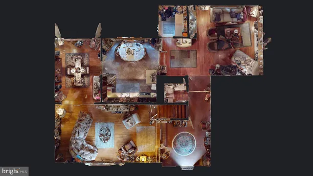 a bed room with a bed and a mirror