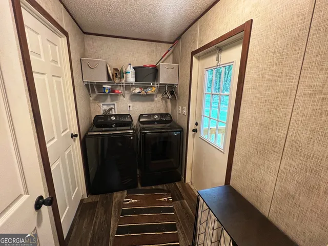 a view of a storage and utility room