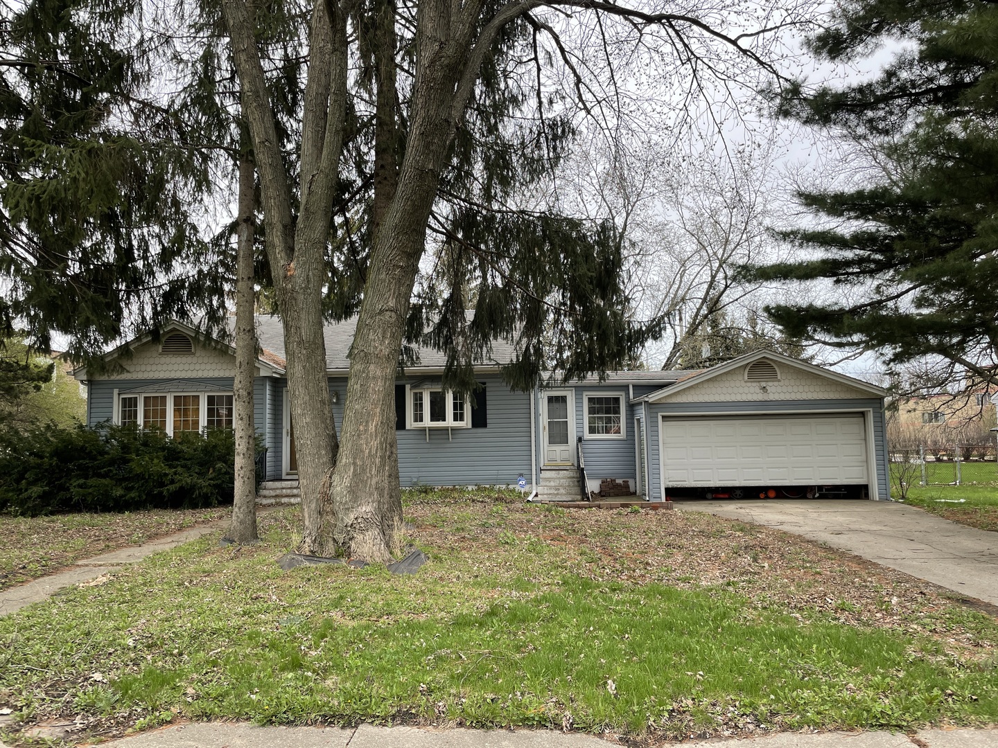 front view of house with a yard