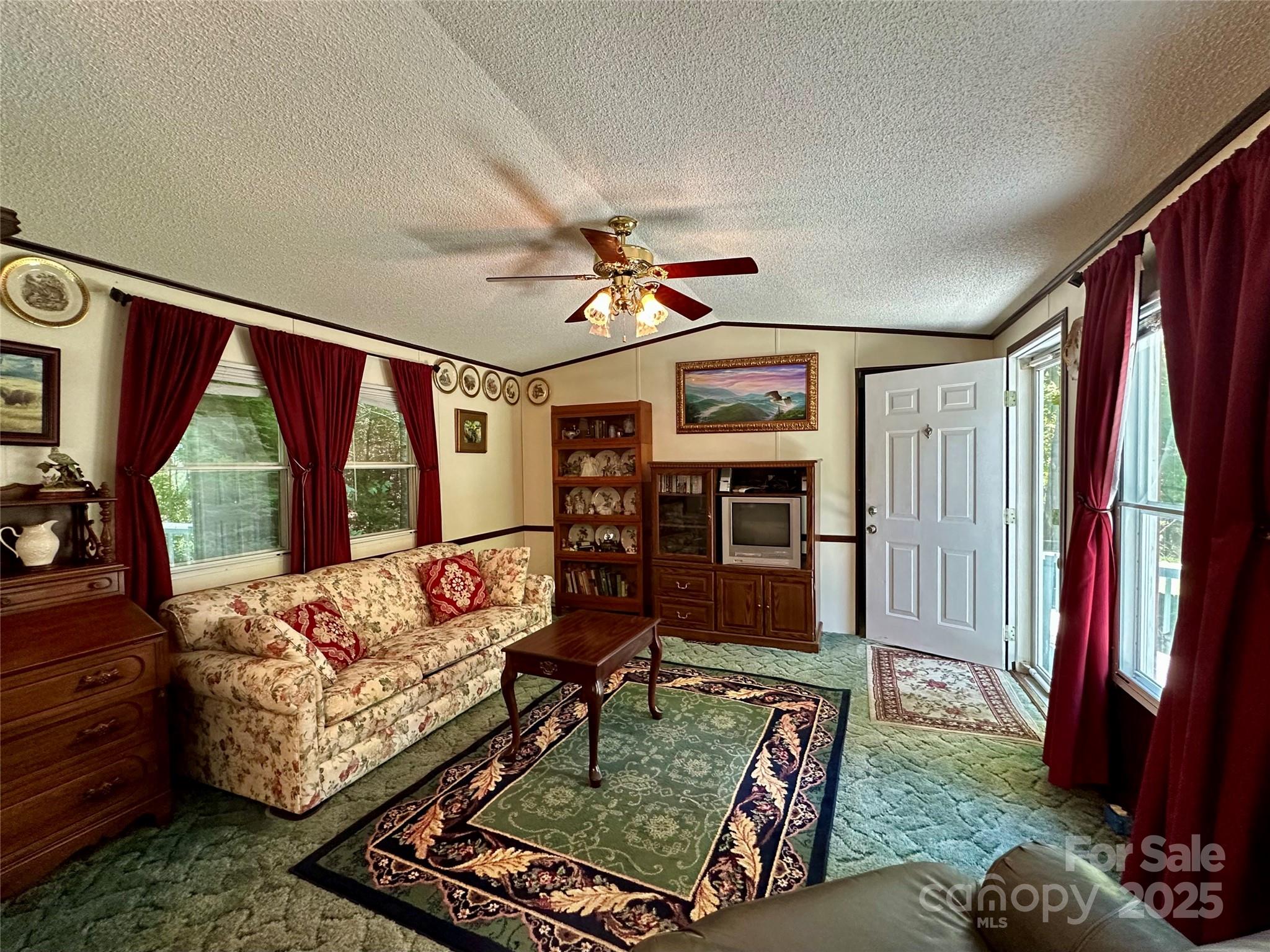 572 Blue Rdg Parkway Spruce Pine, NC 28777 - Photo 12 of 38 a living room with furniture ceiling fan and a rug
