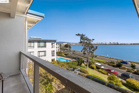 a city view from a balcony