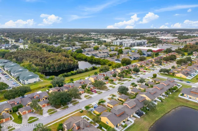 an aerial view of a city
