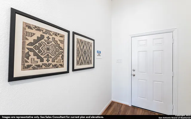 a view of painting on the wall